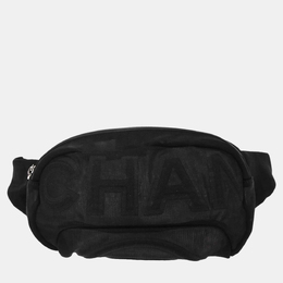 Chanel Black Mesh Body Bag Bum Bag 1217056