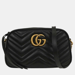 Gucci Black GG Marmont Small Camera Bag 1217049
