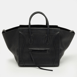 Celine Black Leather Medium Phantom Luggage Tote 1216990