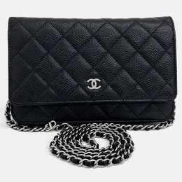 Chanel Black Leather Caviar WOC Mini Crossbody Bag 1216298