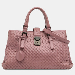 Bottega Veneta Pink Small Nappa Intrecciato Roma Satchel 1215899