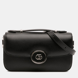 Gucci Black Mini Leather Petite GG Satchel 1215868