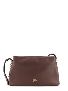 Pinko-Triplet Leather Shoulder Bag-Donna 52621543440724