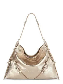 Givenchy-Voyou Metallized Leather Shoulder Bag-Donna 52621547340116