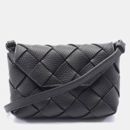 Bottega Veneta Small Diago Shoulder Bag Leather Black 1218509
