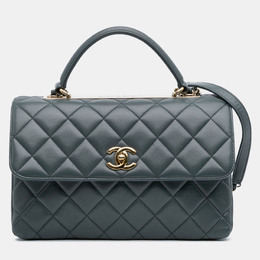 Chanel Grey Medium Lambskin Trendy CC Top Handle Bag 1217136