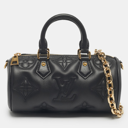 Louis Vuitton Black Bubblegram Leather Papillon BB Bag 1211124