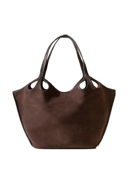 Hereu Escala Suede Leather Tote Bag escsuwba25darkbrown