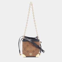 Louis Vuitton Noe Perse LV Charm Monogram Reverse Brown/Black Coated Canvas Leather Shoulder Bag 1218486
