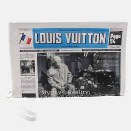 Louis Vuitton Everyday Lv Newspaper Second Bag/Clutch Bag Leather White/Multicolor 1218473