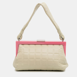 Chanel Cream Chocolate Bar Lambskin Frame Bag 1218552