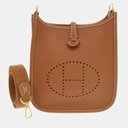 Hermes Evelyn TPM Amazon TBrown aurillon Clemence Gold Shoulder Bag 1218459