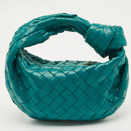 Bottega Veneta Green Intrecciato Leather Mini Jodie Hobo 1218144