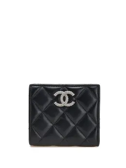 Chanel 2021-2025 CC Quilted Lambskin Compact Bifold Wallet small wallets 32192643