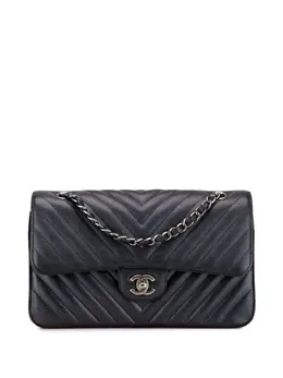 Chanel 2017-2018 Medium Classic Chevron Caviar Double Flap shoulder bag 32187448