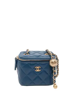 Chanel 2020 Mini Quilted Lambskin Pearl Crush Vanity Case With Chain crossbody bag 32188786