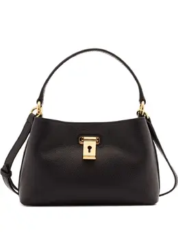 Bally mini Lock Me grained-leather tote bag 32118389