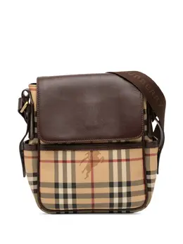 Burberry 2000-2017 Haymarket Check Coated Canvas Flap crossbody bag 32187864