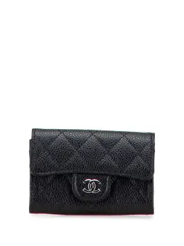 Chanel 2021-2025 CC Quilted Caviar Flap Wallet card holder 32187991