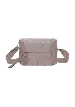 Сумка через плечо, эмблема, кулон, однотонная, женская Mandarina Duck, тауп 8032803760654 | taupe