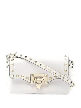 Valentino Garavani Rockstud-embellished leather shoulder bag 32148609
