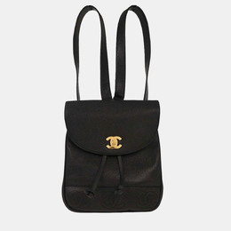 Chanel Black Calfskin Triple CC Backpack 1218674