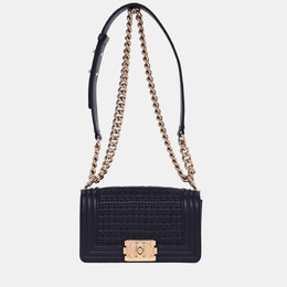 Boy Chanel Navy Lambskin Small Chain Shoulder Bag 1218659
