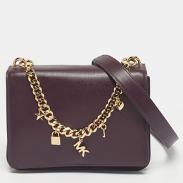 Michael Kors Purple Leather Mott Charm Swag Shoulder Bag 1218067
