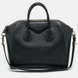 Givenchy Black Leather Medium Antigona Satchel 1219469