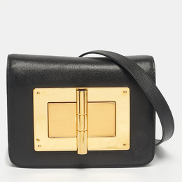 Tom Ford Black Leather Small Natalia Crossbody Bag 1218768