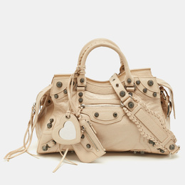 Balenciaga Light Beige Leather Neo Cagole City Tote 1217586