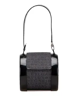 Bvlgari 2010-2025 Mini Logomania Denim B Zero1 Cylinder Flap shoulder bag 32206366