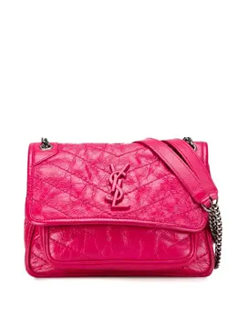 Saint Laurent 2019 Baby Crinkled Calfskin Monogram Niki Bag shoulder bag 32250647