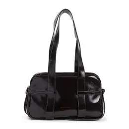 Dries Van Noten-Ruby Red Leather Medium Bowling Shoulder Bag-Donna 52654945206612