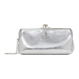 Кожаная женская сумка через плечо Vivienne Westwood серебристая 52020044w00hkpfq401