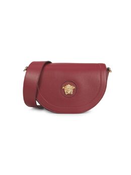 Кожаная сумка через плечо с логотипом Medusa Versace, бордовый 0400023044266 | burgundy