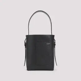 Valextra-Black Calf Leather Small Bucket Bag-Donna 51977333899604
