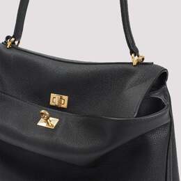 Balenciaga-Black Rodeo M Grained Leather Shoulder Bag-Donna 51977541091668