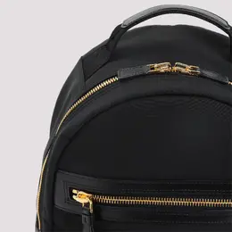 Tom Ford-Black Polyester Backpack-Uomo 52040033337684