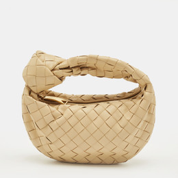 Bottega Veneta Beige Intrecciato Leather Mini Jodie Hobo 1220290