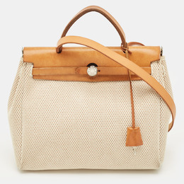 Hermes Ecru/Naturel Criss Viking and Vache Hunter Herbag 31 Bag 1220210