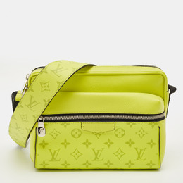 Louis Vuitton Neon Yellow Taiga Leather Monogram Canvas Outdoor Messenger Bag 1220293