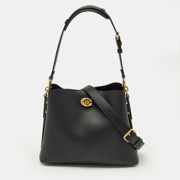 Coach Black Leather Willow Soft Bucket Bag 1220205