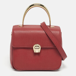 Aigner Red Leather Genoveva Top Handle Bag 1220248