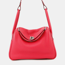 Hermes Lindy 26 Rose Extreme Taurillon Clemence Bag 1220028