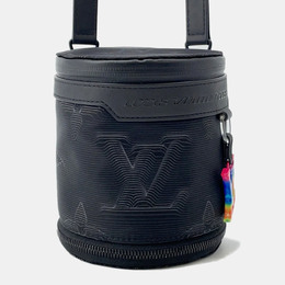Louis Vuitton 2054 Ii Expandable Polochon Black Nylon Leather Bag 1220004
