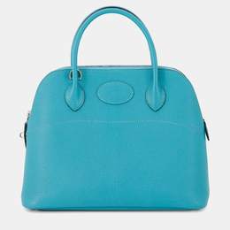 Hermes Bolide 31 Turquoise Chevre Myzore Goatskin Bag 1220030