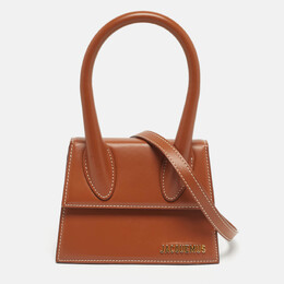 Jacquemus Brown Leather Le Chiquito Moyen Top Handle Bag 1219880