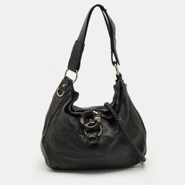 Gucci Black Leather Large Wave Hobo 1219879