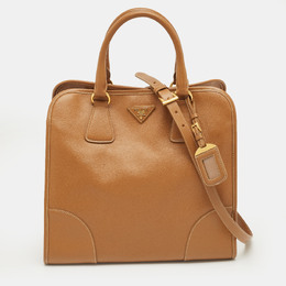 Prada Brown Saffiano Lux Leather Tote 1219903